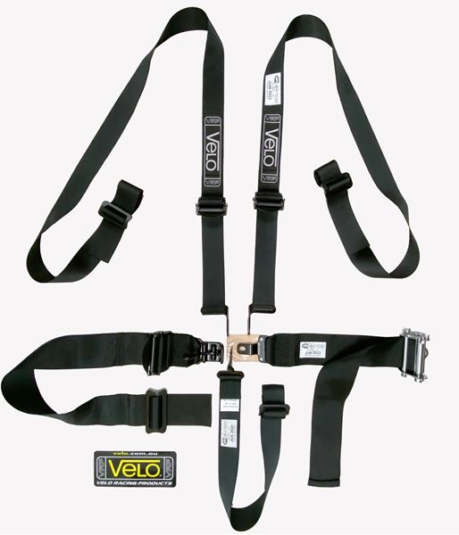 Picture of Velo 5pt Latch Lever FHR SFI Ratchet Waist Harness