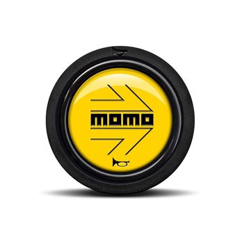 Picture of Momo Horn Button Black Arrow Over Yellow