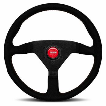 Picture of MOMO Montecarlo Black Alcantara With Red Stitching 320mm Steering Wheel