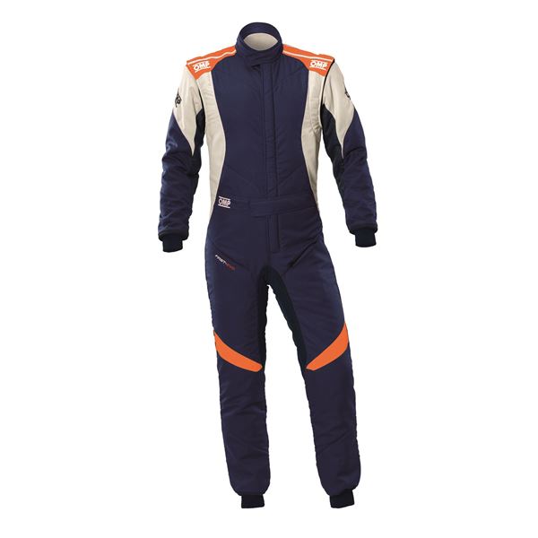 Picture of OMP First EVO FIA Race Suit - Navy / Orange